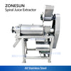 ZONESUN ZS-ZJ01 Industrial Spiral Juice Extractor Machine Continuous Auger Press Juicer for Fruits and Vegetables 304 Stainless Steel Juice Extraction Equipment
