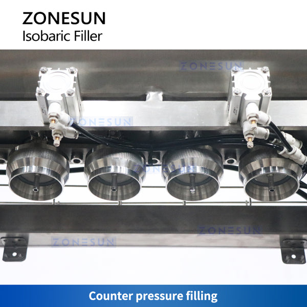 ZONESUN ZS-CF4A Semi-automatic Carbonated Drinks Liquid Mixing and Filling Machine