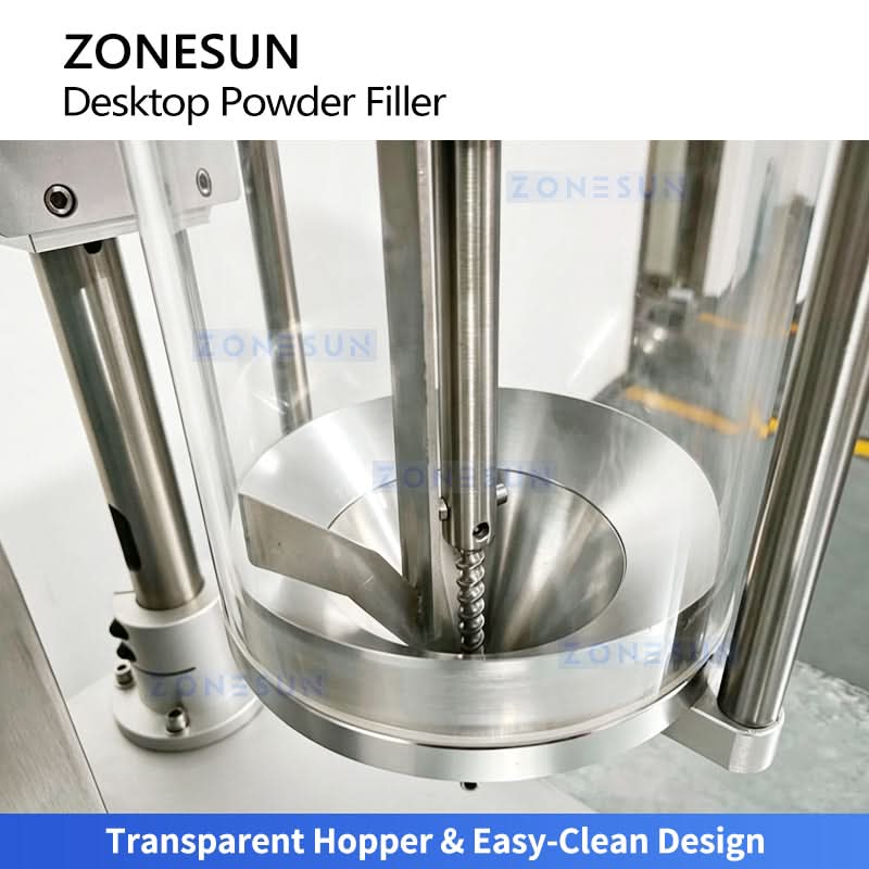 ZONESUN ZS-FM100H Tabletop Powder Filling Machine with Servo Auger for Small Dose Filling