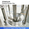 ZONESUN ZS-FM100H Tabletop Powder Filling Machine with Servo Auger for Small Dose Filling
