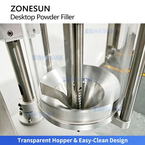ZONESUN ZS-FM100H Tabletop Powder Filling Machine with Servo Auger for Small Dose Filling