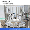 ZONESUN ZS-AFS02R Automatic Cup Filling and Sealing Machine for Yogurt, Sauce, Beverage & Liquid Packaging
