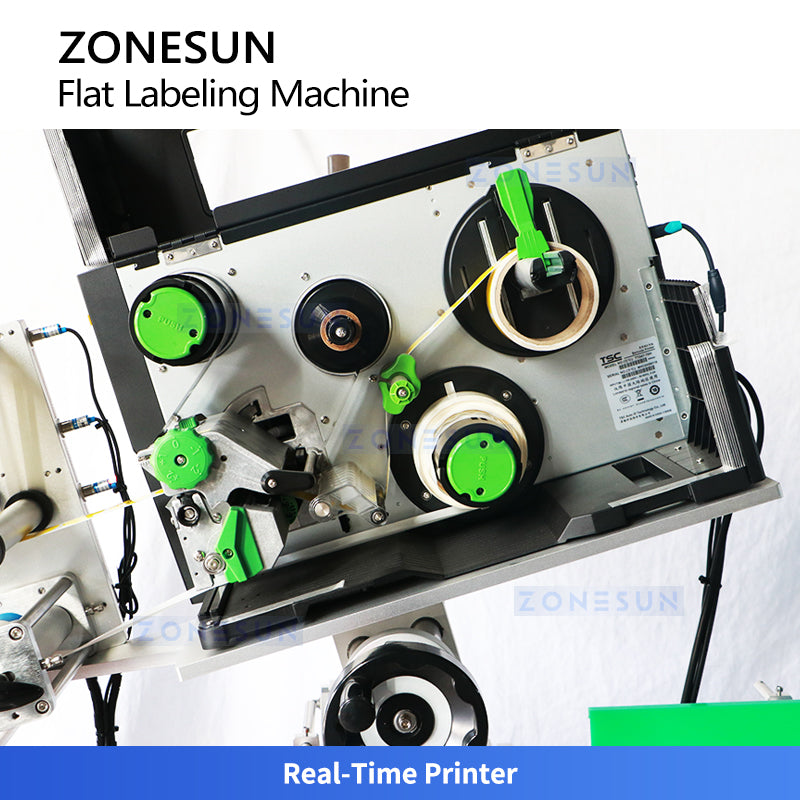 ZONESUN ZS-TB161PO Automatic Jar Cap Top and Side Real-Time Printing Flat Surface Labeling Machine