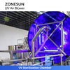 ZONESUN ZS-UVB1 Automatic UV Bottle Sterilization and Air Blowing Machine for Milk Powder Food Pharmaceutical and Hygienic Container Pre-Filling Cleaning