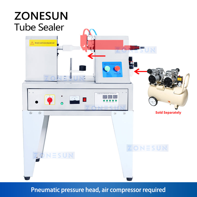 ZONESUN ZS-QDFM125 Ultrasonic Tube Sealer with Cutter & Date Coding