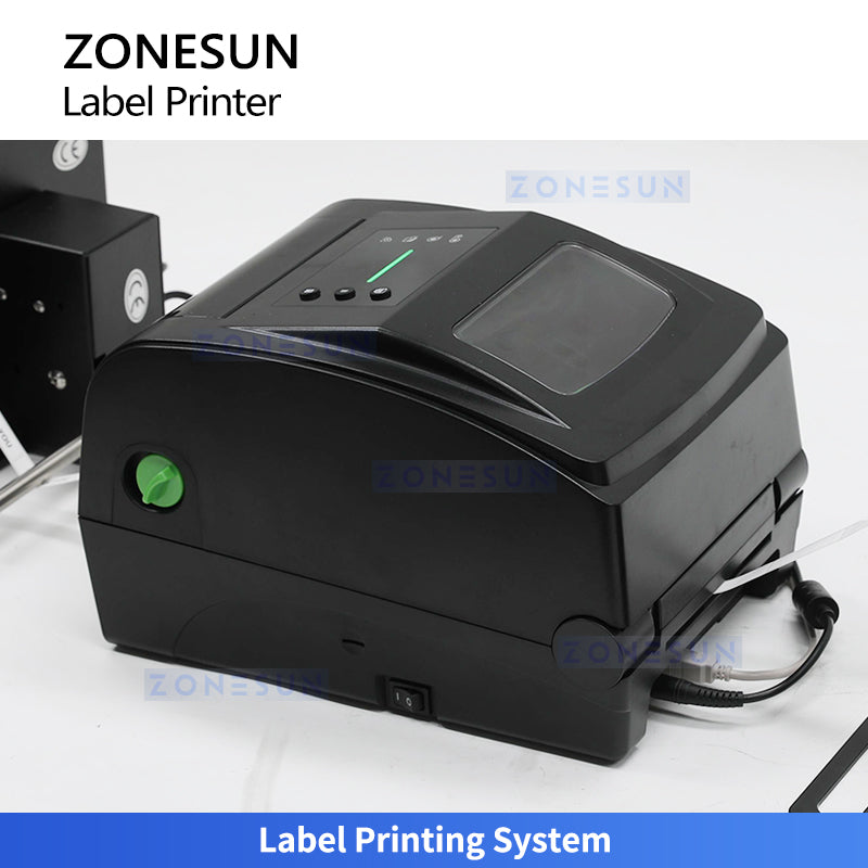 ZONESUN ZS-RPR01 Thermal Transfer Barcode Label Printer with Automatic Rewinder for Roll Labels