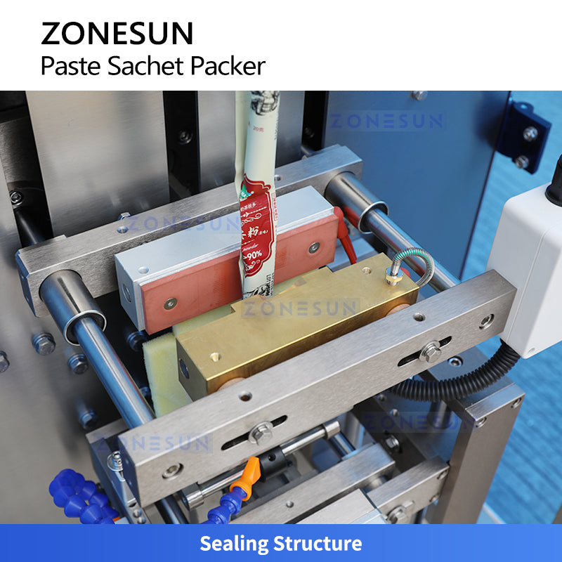 ZONESUN ZS-FS240L Paste Sachet Packing Machine for Food, Cosmetic & Pharma Products
