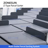 ZONESUN ZS-CB120Z Automatic Barcode Scanner Z-Belt Parcel Sorting Machine