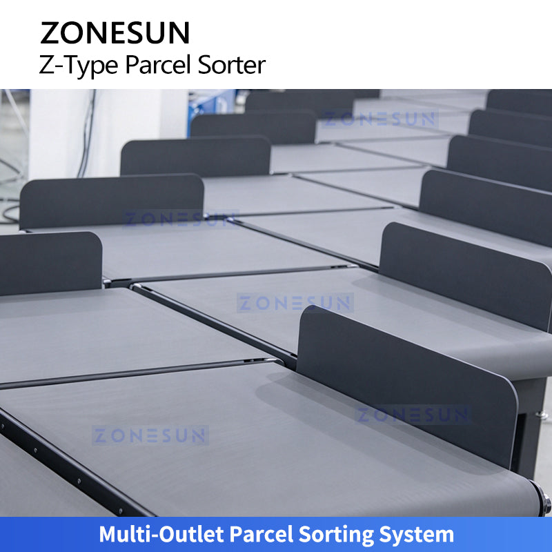 ZONESUN ZS-CB120Z Automatic Barcode Scanner Z-Belt Parcel Sorting Machine