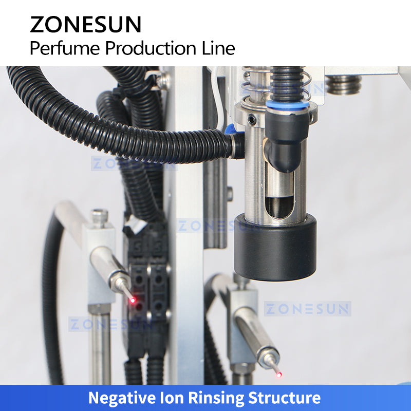 ZONESUN ZS-AFC42P Automatic Perfume Monoblock Filling Machine Vacuum Filling Rinsing Capping Pressing 3–100ml Perfume Line