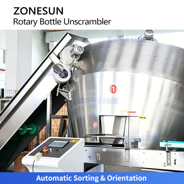 ZONESUN ZS-ULP18 Automatic Rotary Bottle Unscrambler for Plastic Bottles