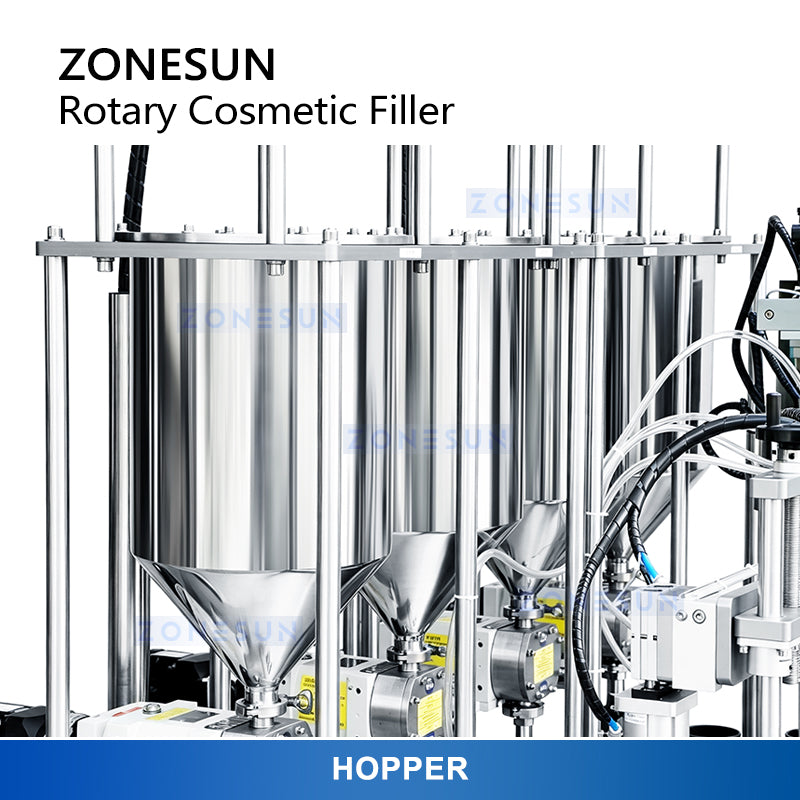 ZONESUN ZS-RSV4 Automatic 4-Color Cream Filling Machine Cosmetic Production Equipment