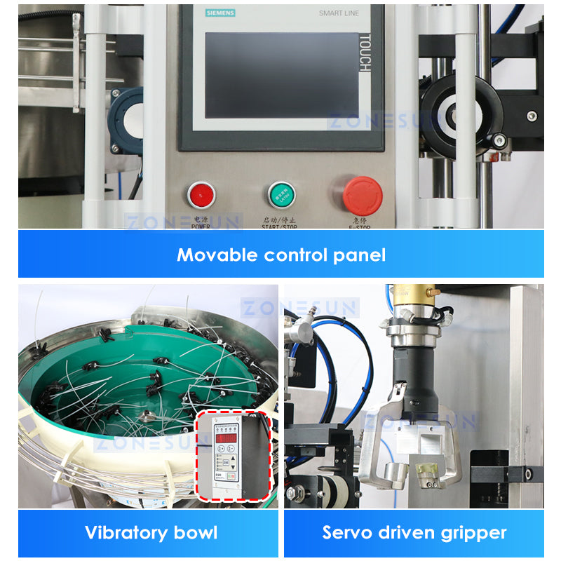 ZONESUN ZS-MPCL1 Automatic Trigger Bottle Magnetic Pump Liquid Filling Capping Labeling Production Line