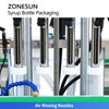 ZONESUN ZS-FAL180V10 Servo Piston Syrup Filling Production Line with Bottle Rinsing and Dual Capping Integration System