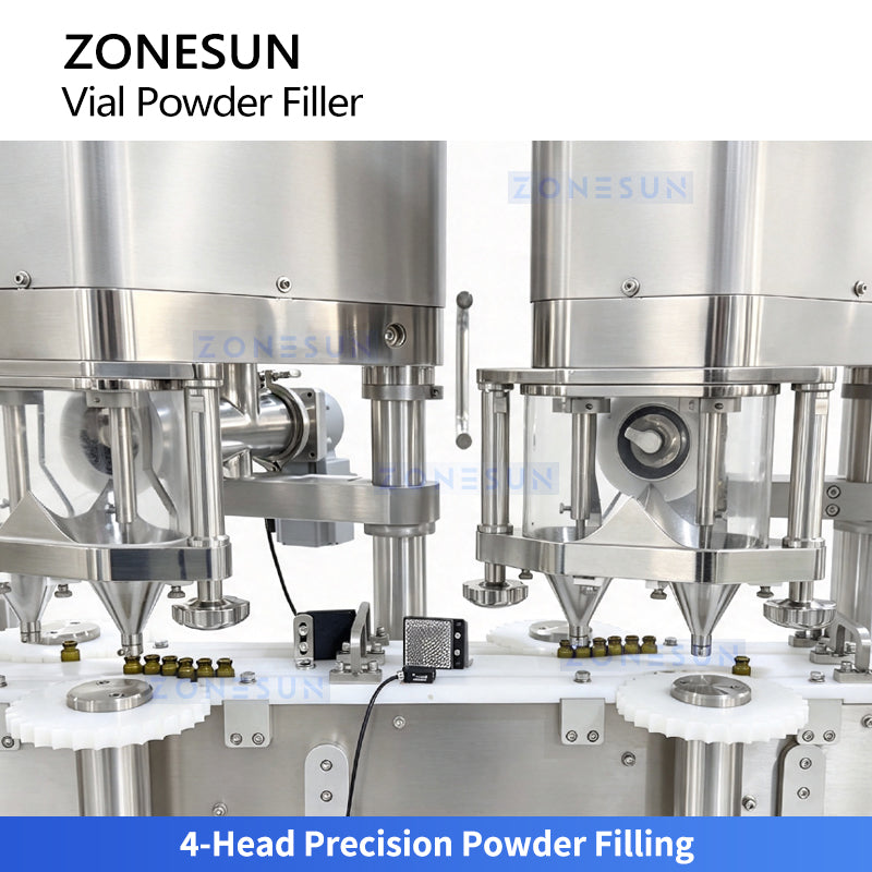 ZONESUN ZS-FAL12YF High Speed Automatic Vial Powder Filling and Crimp Capping Machine for Pharmaceutical Food and Chemical Powder Packaging