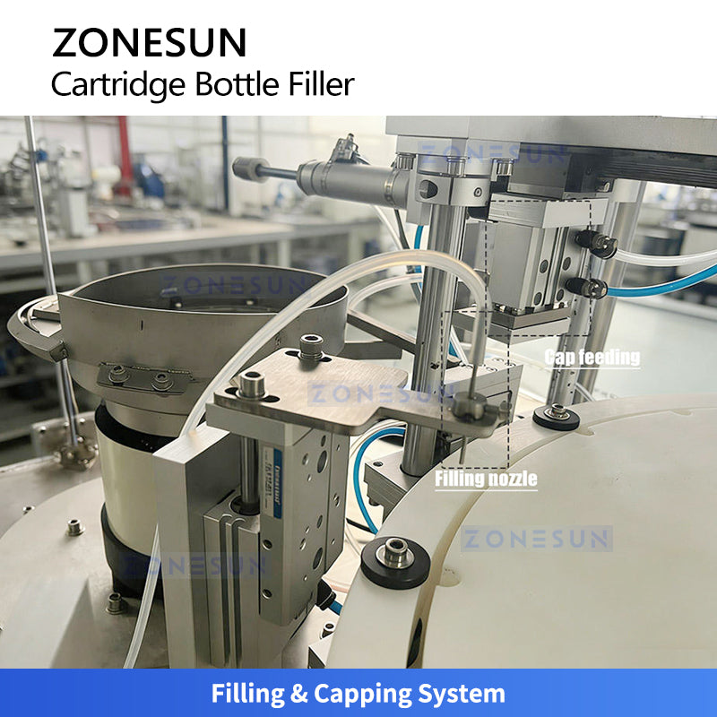 ZONESUN ZS-AFC60 Automatic Cartridge Filling Capping & Plugs Insertion Machine