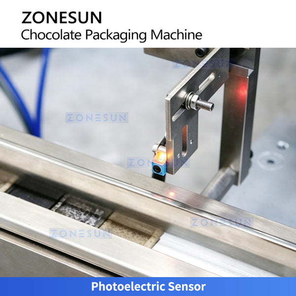 ZONESUN ZS-CWM2 Automatic Chocolate Folding and Wrapping Machine for Chocolate Bars Cookies and Confectionery Packaging