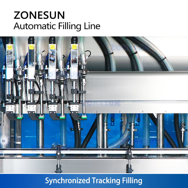 ZONESUN ZS-FAL180V16 Gear Pump Tracking Filling and Automatic Capping Line