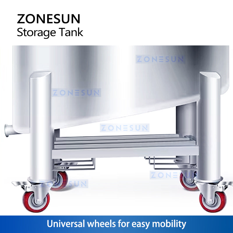 ZONESUN ZS-ST1500L Stainless Steel Storage Tank Material Hopper