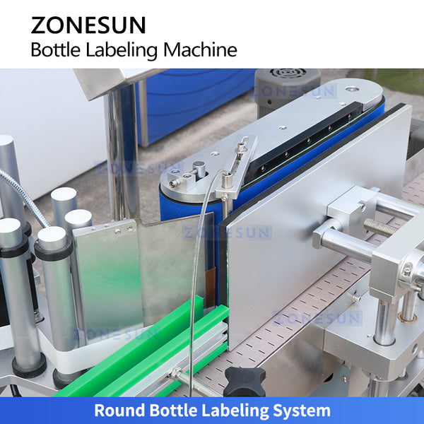 ZONESUN ZS-TB821 Automatic Round Bottle Single Side Labeling Machine
