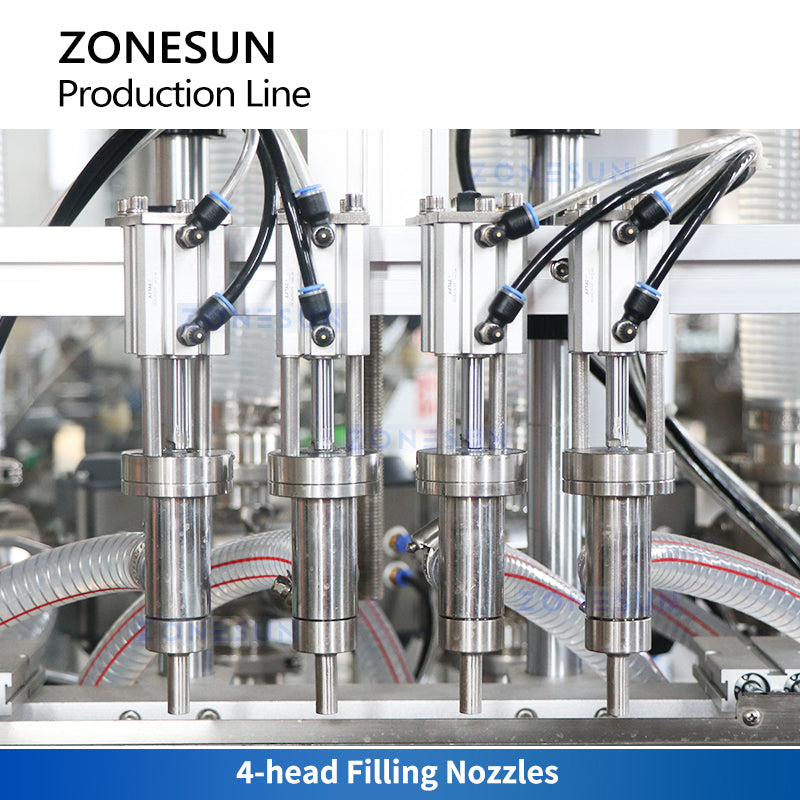 ZONESUN ZS-FALU3 Jam & Sauce Bottling Line with Filling, Capping, Labeling