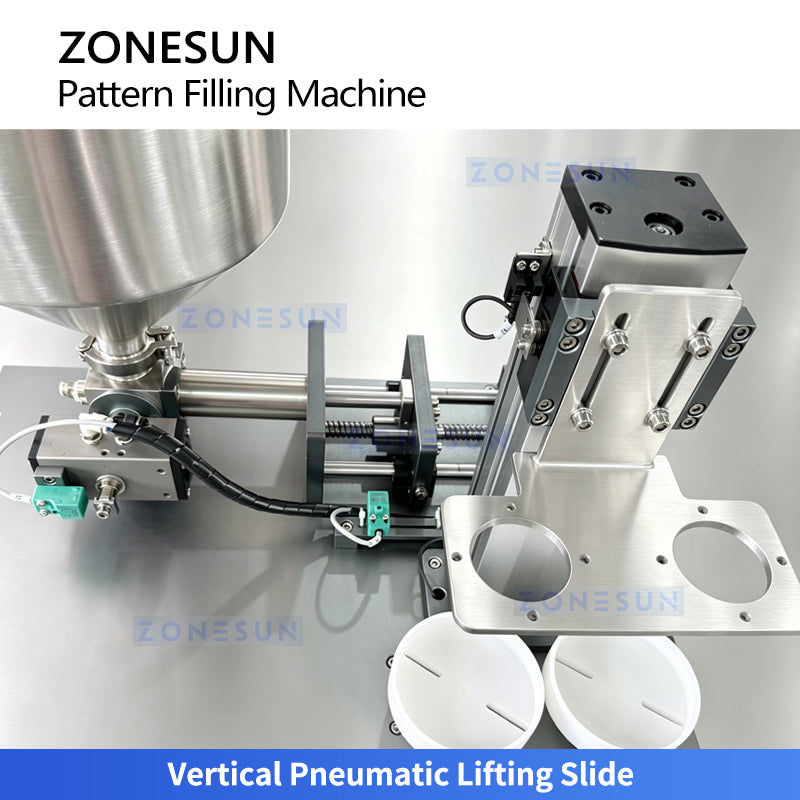 ZONESUN ZS-PGF5 Automatic Dual-Head Cosmetic Cream Pattern Filling Machine 5-80ml