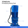ZONESUN ZS-EM2 300L Emulsifying Mixing Tank with Anchor Scraper Agitator High-Speed Emulsifier and Dual Rotor Pumps for Food Cosmetic and Pharmaceutical Production