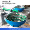 ZONESUN ZS-TB161PO Automatic Jar Cap Top and Side Real-Time Printing Flat Surface Labeling Machine