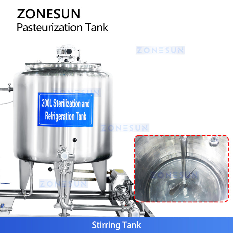 ZONESUN ZS-PRT100L Milk Pasteurization Tank with Heating and Cooling