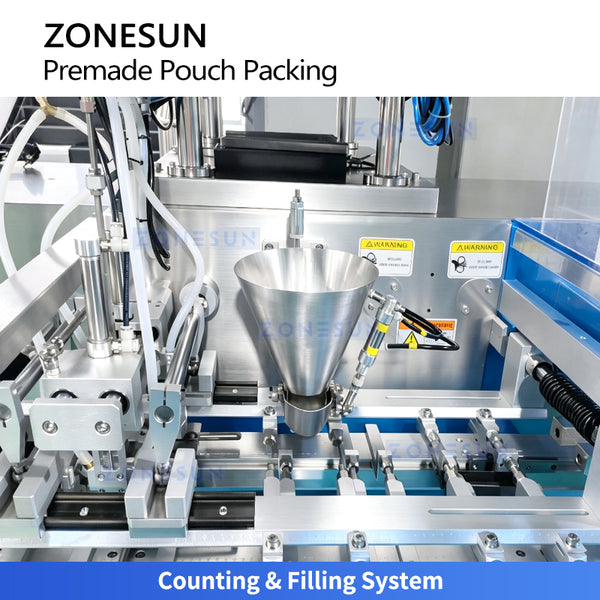 ZONESUN ZS-JF216 Automatic Solid Product Counting & Premade Pouch Packing Machine