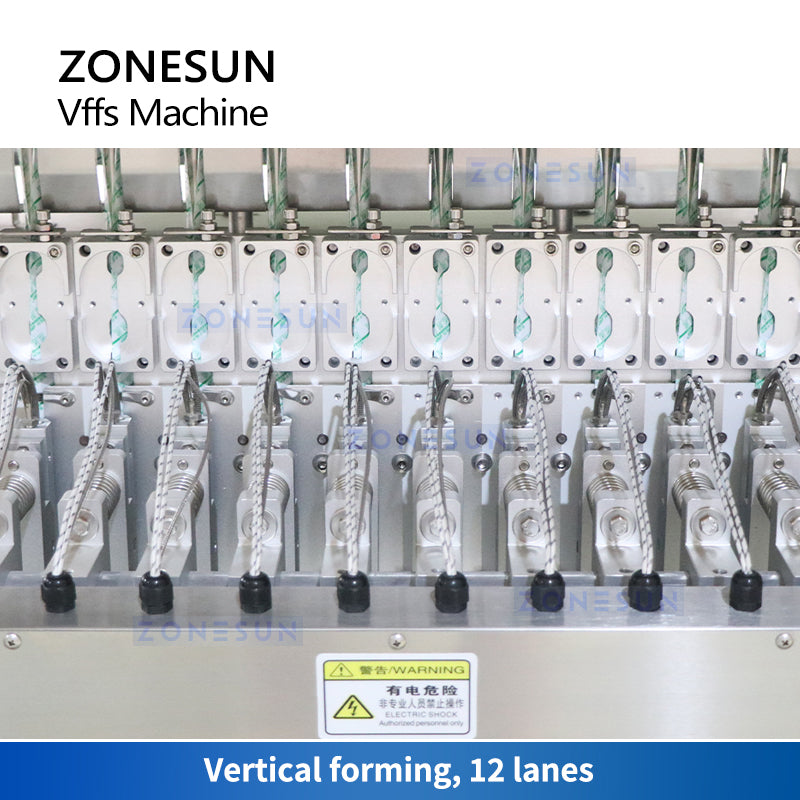 ZONESUN ZS-FSL12 Autoamtic VFFS 12 Lanes Granule Filling Sealing Machine