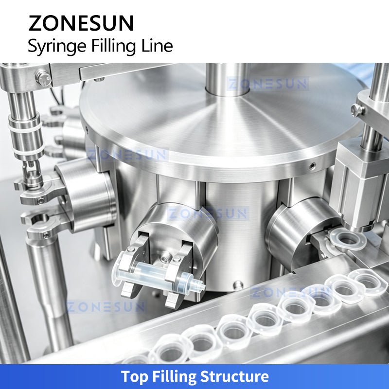 Plastic syringe feeding assembly machine