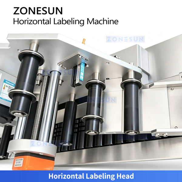 ZONESUN ZS-TBRH200 Automatic Horizontal Labeling Machine for Ampoules Vials and Small Bottles