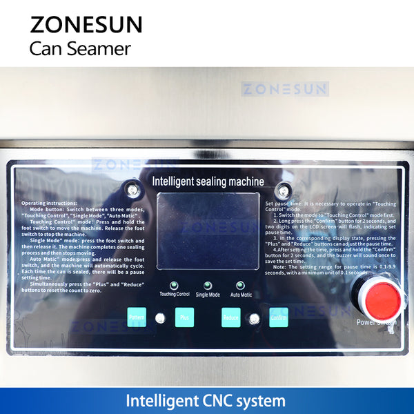 ZONESUN ZS-CS3 Vertical Can Seamer for Aluminum, Plastic & Paper Can Packaging