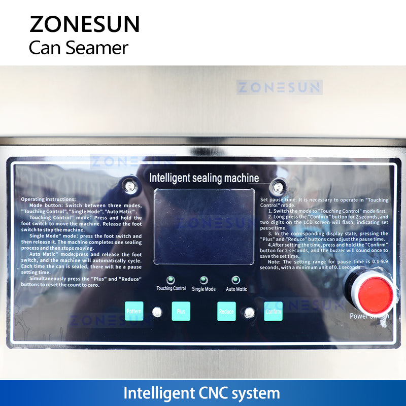ZONESUN ZS-CS3 Vertical Can Seamer for Aluminum, Plastic & Paper Can Packaging