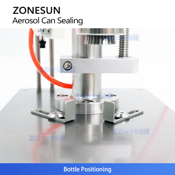 ZONESUN ZS-YG25P Pneumatic Aerosol Can Crimping Machine Luminum Spray Can Sealer