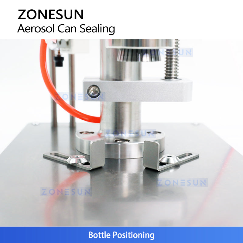 ZONESUN ZS-YG25P Pneumatic Aerosol Can Crimping Machine Luminum Spray Can Sealer