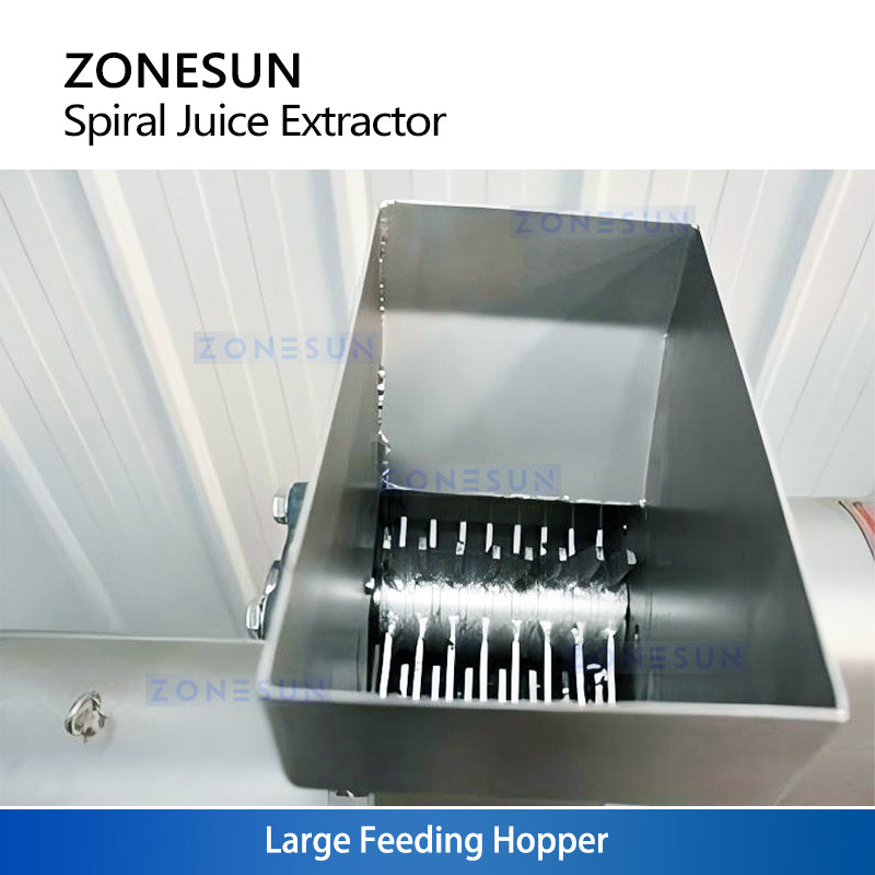 ZONESUN ZS-ZJ01 Industrial Spiral Juice Extractor Machine Continuous Auger Press Juicer for Fruits and Vegetables 304 Stainless Steel Juice Extraction Equipment