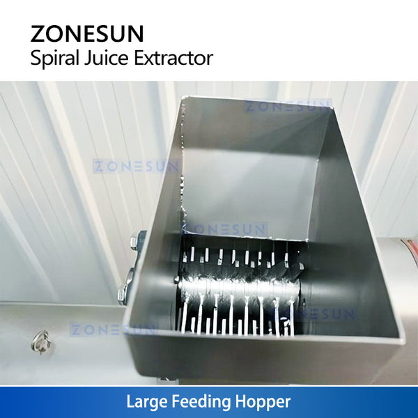 ZONESUN ZS-ZJ01 Industrial Spiral Juice Extractor Machine Continuous Auger Press Juicer for Fruits and Vegetables 304 Stainless Steel Juice Extraction Equipment