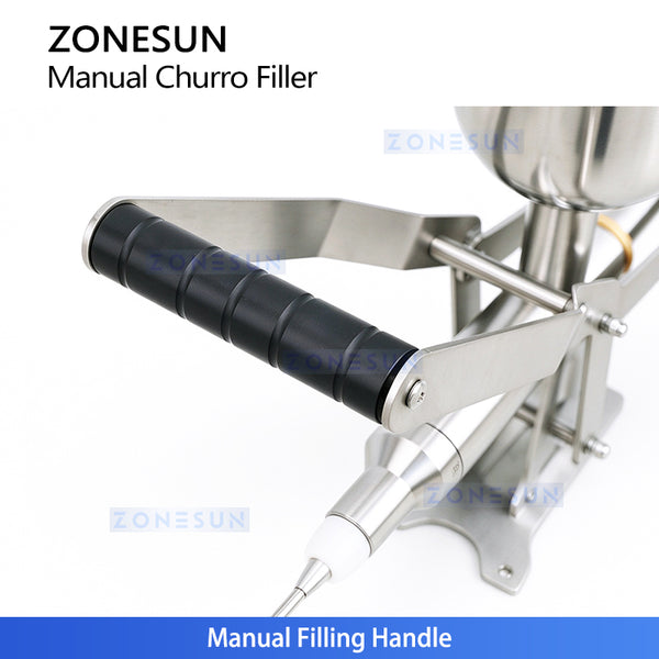 ZONESUN ZS-CZI4 Manual Center Filling Injection Machine for Donuts, Churros, Cakes, Bread Paste with Stainless Steel Hopper