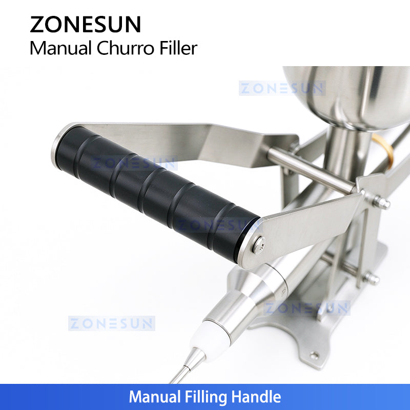 ZONESUN ZS-CZI4 Manual Center Filling Injection Machine for Donuts, Churros, Cakes, Bread Paste with Stainless Steel Hopper