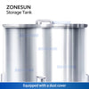 ZONESUN ZS-ST1500L Stainless Steel Storage Tank Material Hopper
