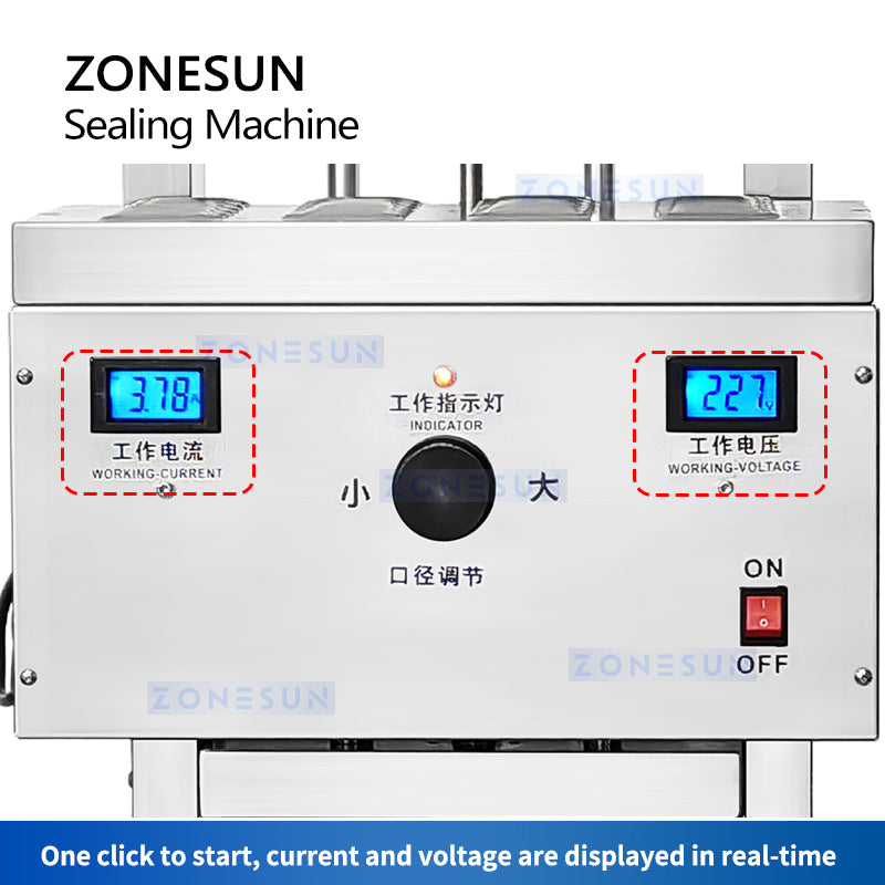 ZONESUN Induction Sealing Machine Plastic Bottles Continuous aluminum foils Sealer ZS-FS2200