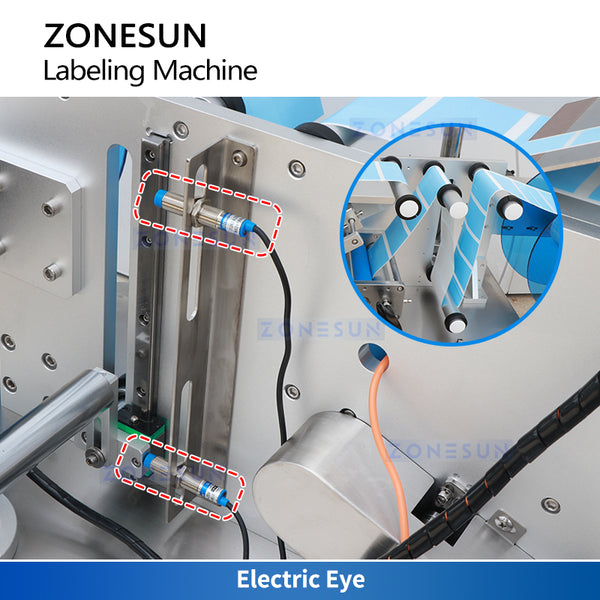 Countec Labeling Machine ZONESUN ZS-TB890 Reel-to-Reel Label Counter with Secondary Labeling
