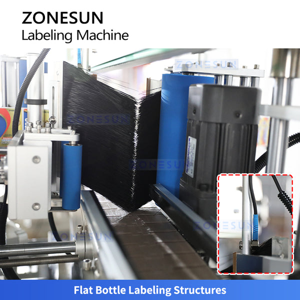ZONESUN ZS-TB300N Autoamtic Round Square Bottle Double Side Labeling Machine