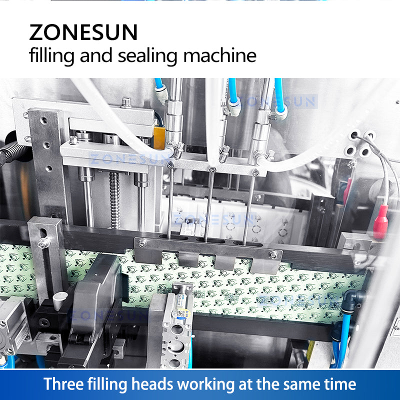 ZONESUN ZS-FS120C Filling Sealing Machine For Easy Snap Bag Liquid & Cosmetic