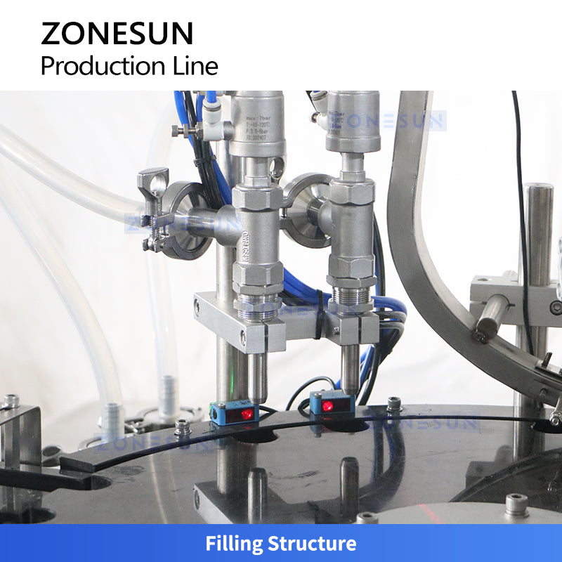 ZONESUN ZS-AFCL5 Automatic Gear Pump Filling Capping Labeling Line