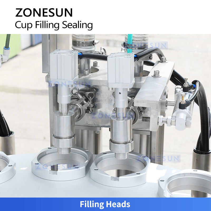 ZONESUN ZS-AFS02R Automatic Cup Filling and Sealing Machine for Yogurt, Sauce, Beverage & Liquid Packaging
