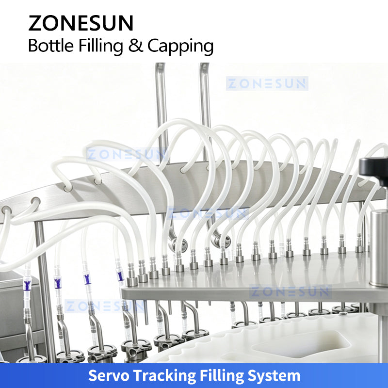 ZONESUN ZS-AFC16PB Automatic Small Bottle Tube Liquid Supplements Filling and Capping Machine