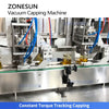 ZONESUN ZS-AFK180 Automatic Continuous Metal Lug Caps Vacuum Capping Machine For Twist‑off Caps